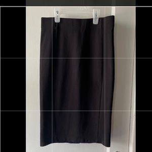 Black stretch pencil skirt
